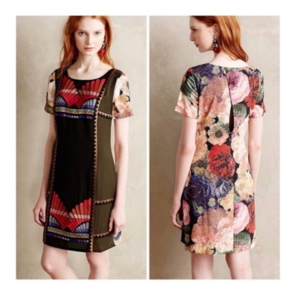 Anthropologie Dresses & Skirts - ANTHROPOLOGIE Floral Fanned Vignette Shift Dress 2